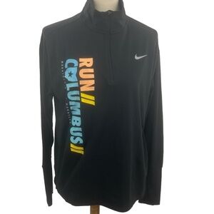 Nike Dri-Fit Large Columbus Marathon Finisher 3/4 zip top.